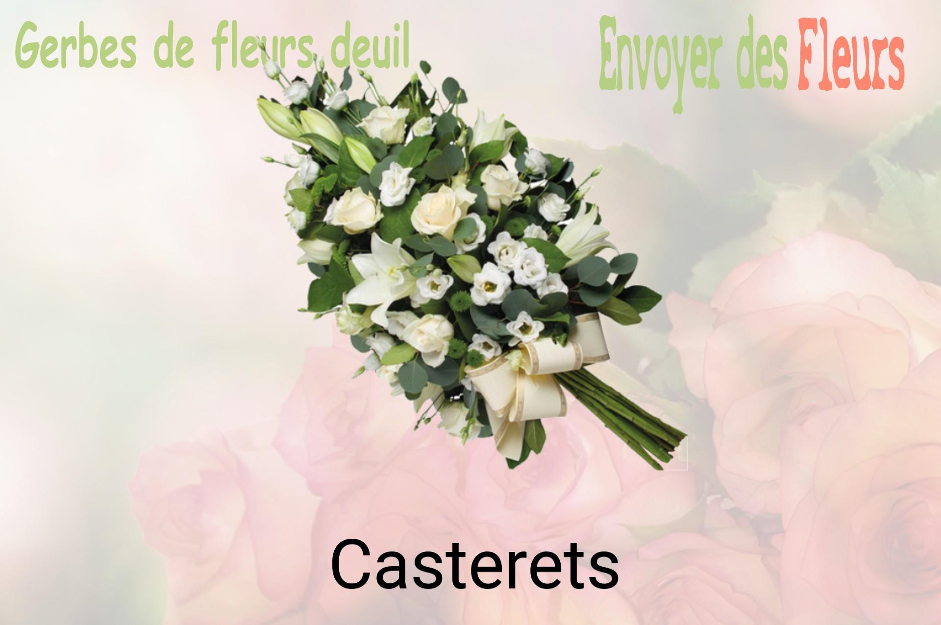 Gerbe de fleurs de deuil livrée à Casterets